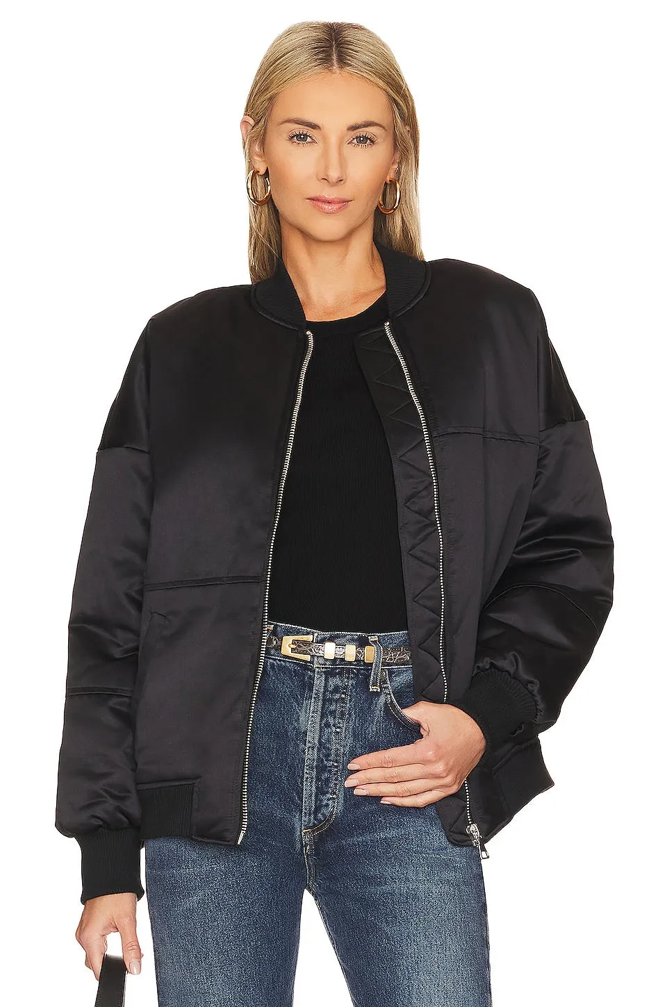 Rivera Bomber Jacket | Black sold by Bella Chic product image thumbnail 4