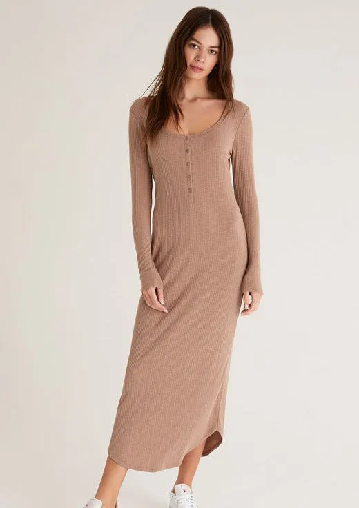 Heidi Rib Henley Midi Dress | Portabella sold by Bella Chic product image thumbnail 2