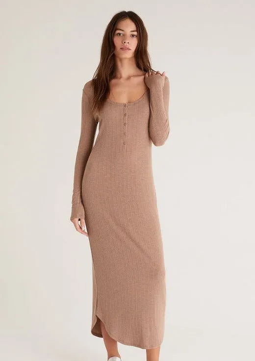 Heidi Rib Henley Midi Dress | Portabella sold by Bella Chic product image thumbnail 5