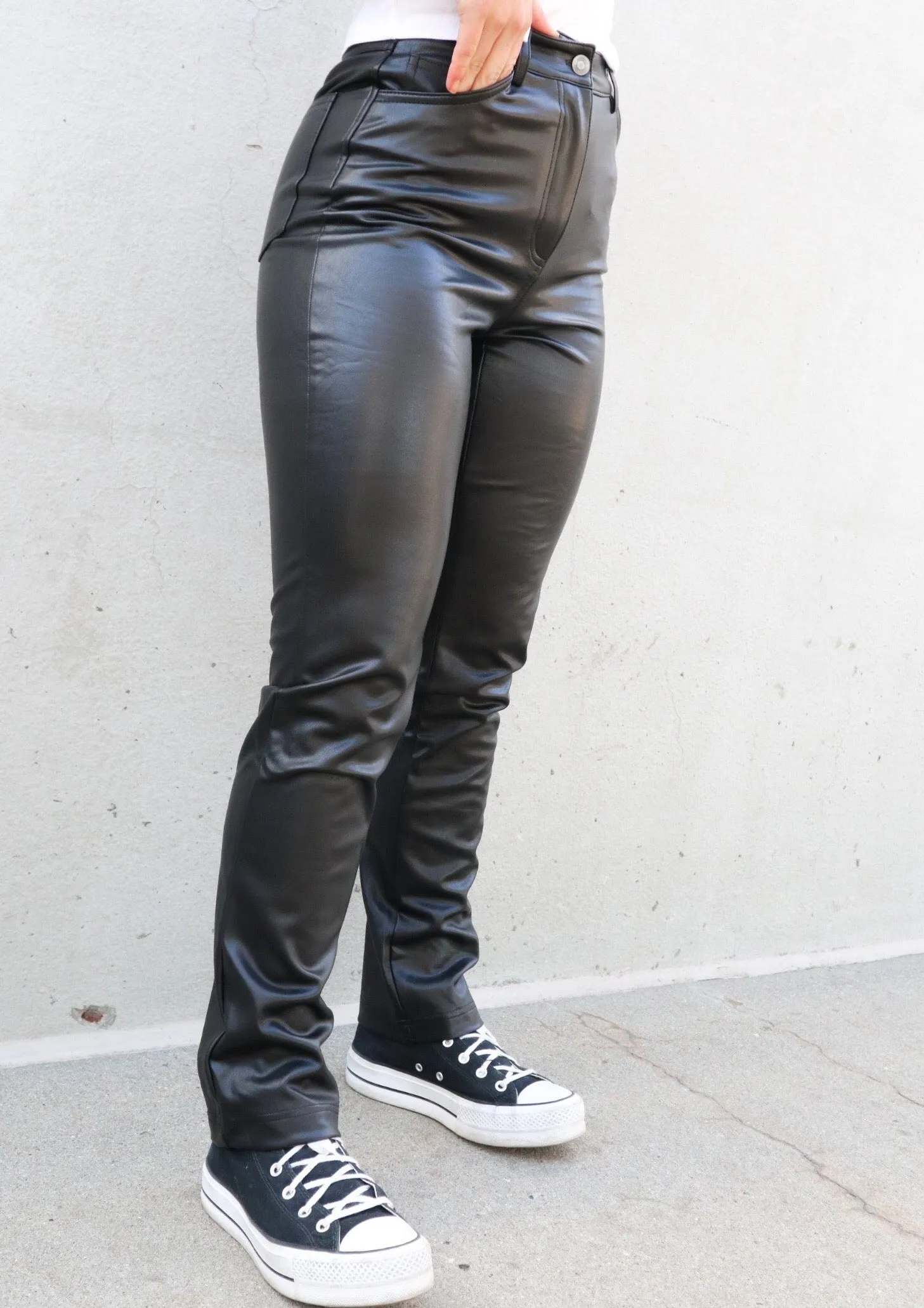 Kennedy Vegan Leather Pant | Black sold by Bella Chic product image thumbnail 3