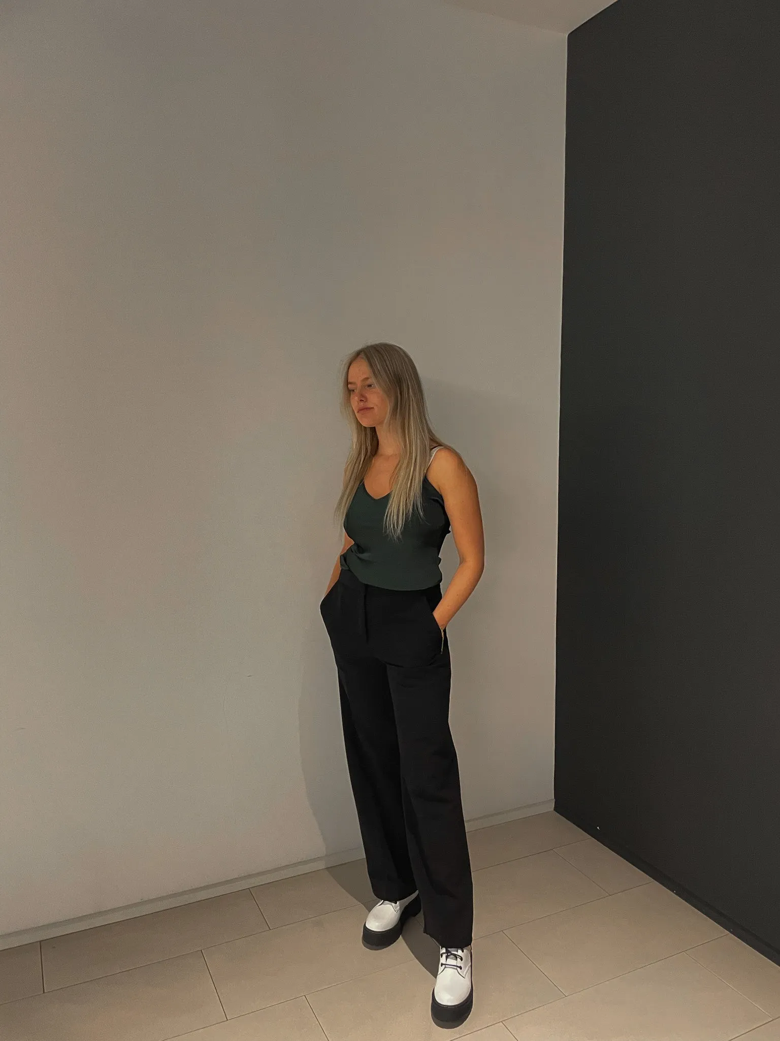 Layla Satin Cami | Vine Green sold by Bella Chic product image thumbnail 3