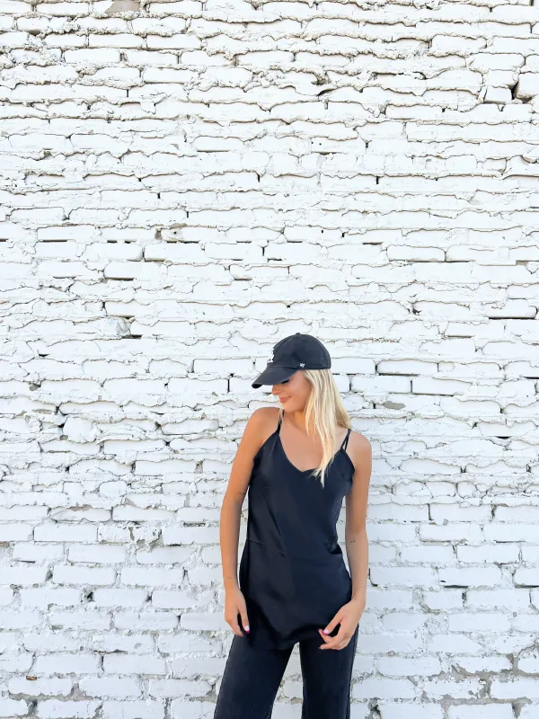 Layla Satin Cami | Black sold by Bella Chic