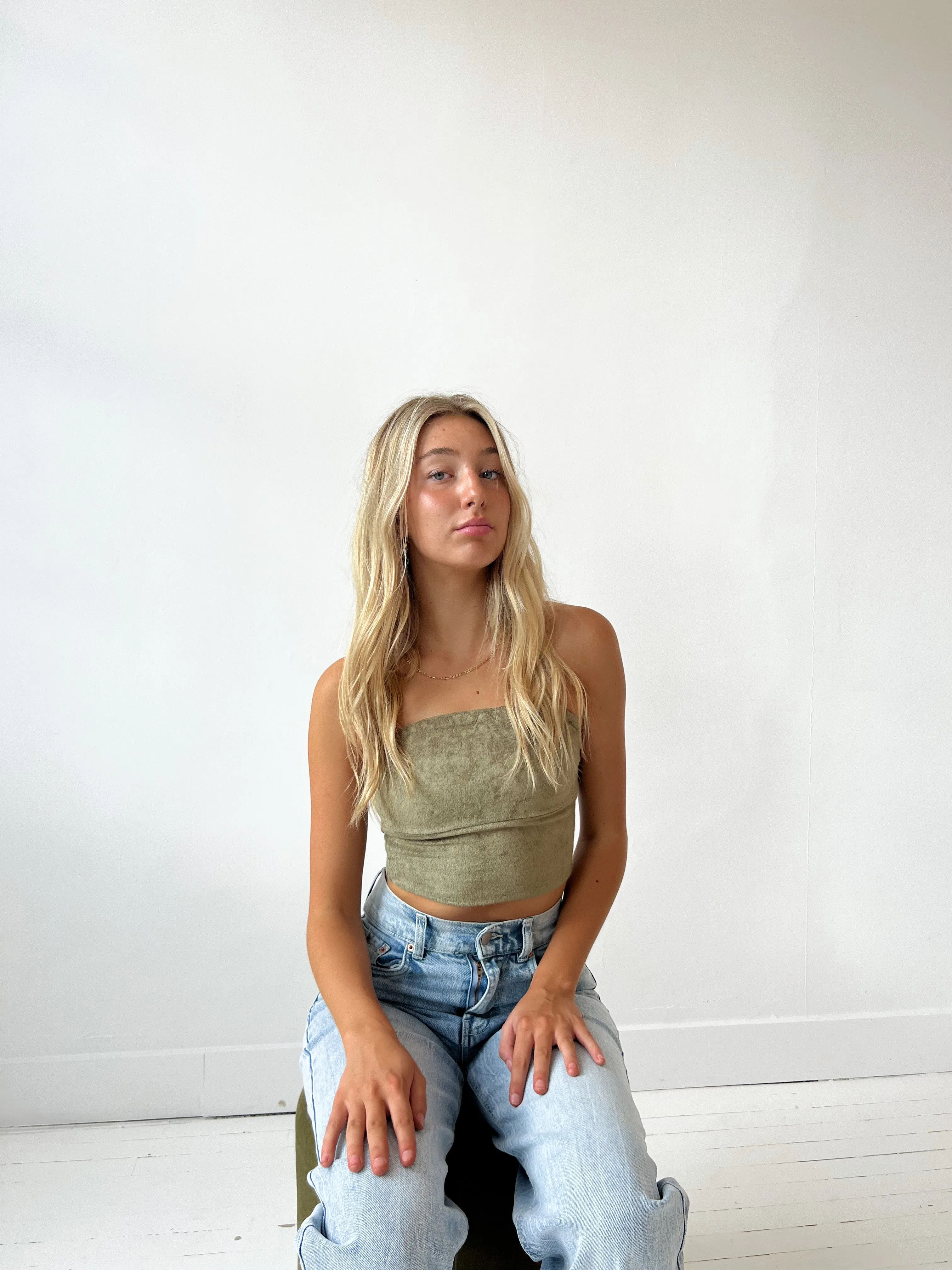 Mia Tube Top | Olive sold by Bella Chic product image thumbnail 2