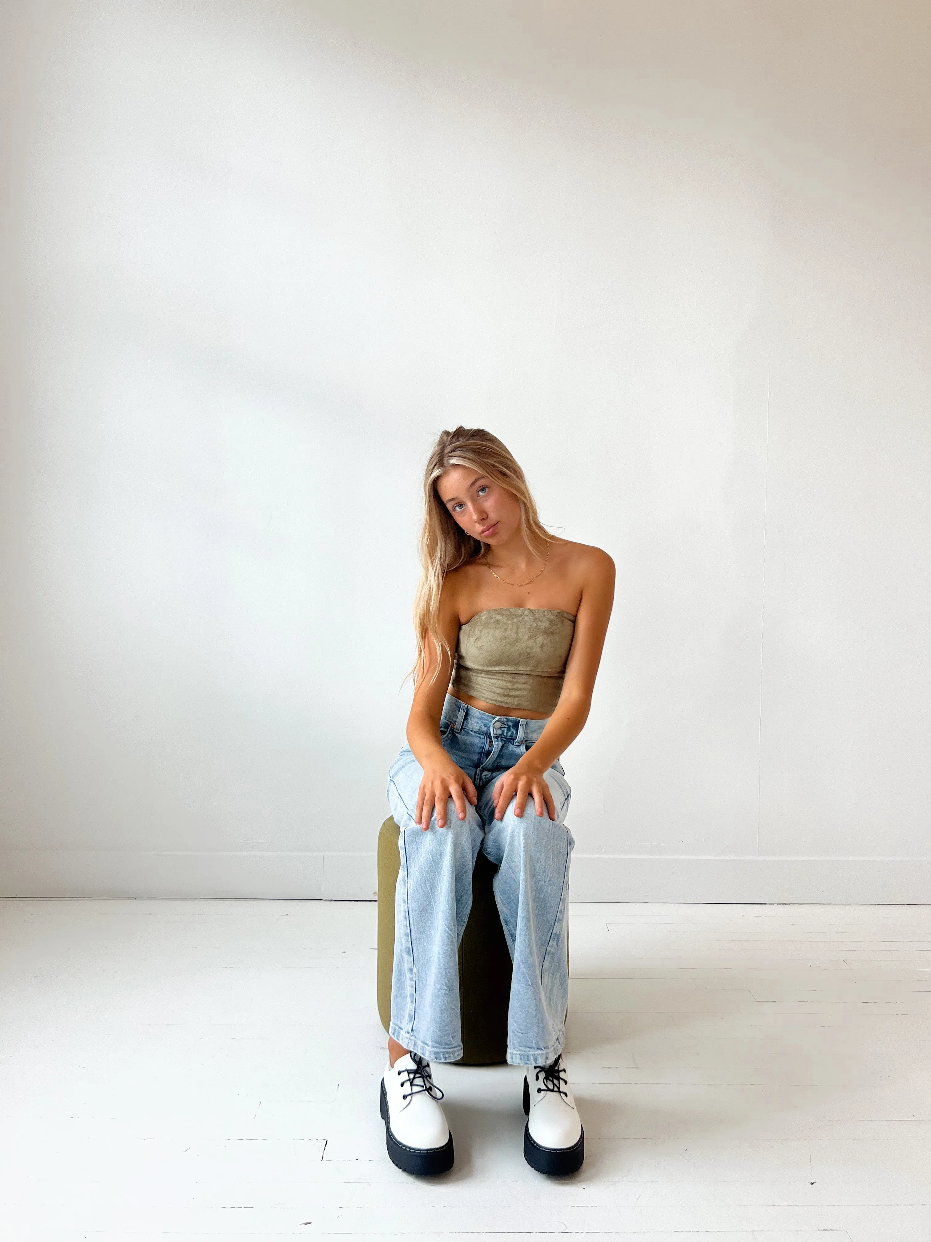 Mia Tube Top | Olive sold by Bella Chic product image thumbnail 3
