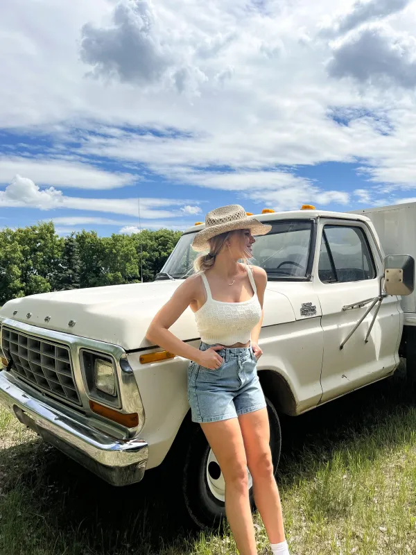 Bonita Sweater Tank | White Sand sold by Bella Chic