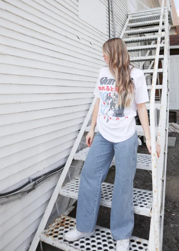 Bon Jovi Japan Graphic Tee | White sold by Bella Chic