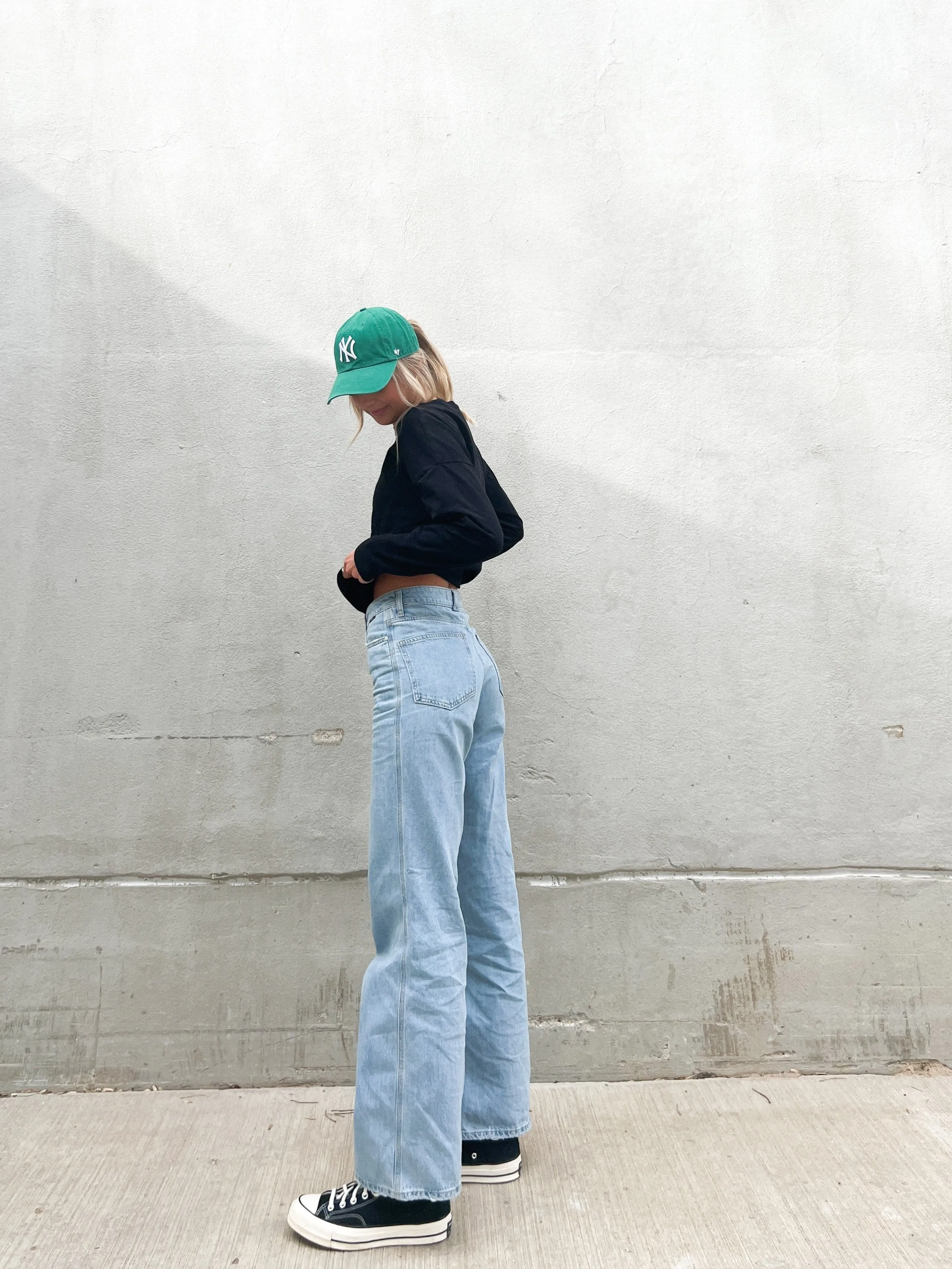 Miami Wide Leg Jeans | Light Organic Blue sold by Bella Chic product image thumbnail 2