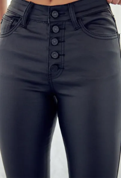 Autumn High Rise Faux Leather Pant | Black sold by Bella Chic product image thumbnail 2