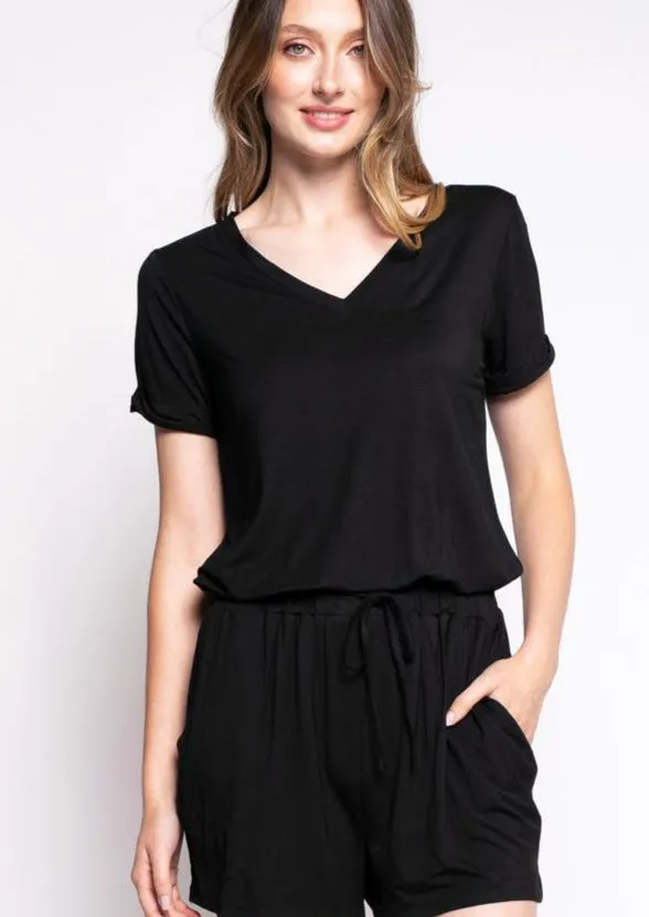 Pink Martini The Mila Romper sold by Bella Chic