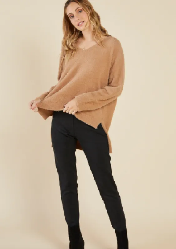 Sadie & Sage Emmy Suede Leggings | Black sold by Bella Chic