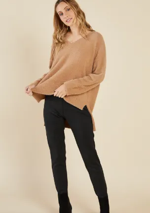 Sadie & Sage Emmy Suede Leggings | Black sold by Bella Chic