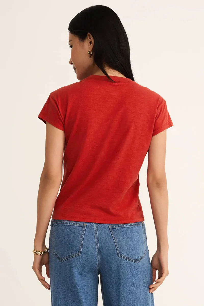 Modern Slub Tee | Cabana Red sold by Bella Chic product image thumbnail 2