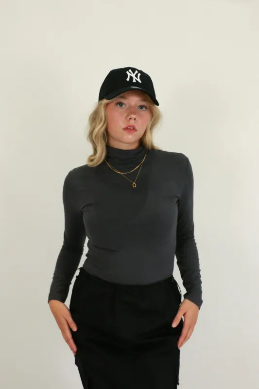 Sarah T Neck | Charcoal sold by Bella Chic