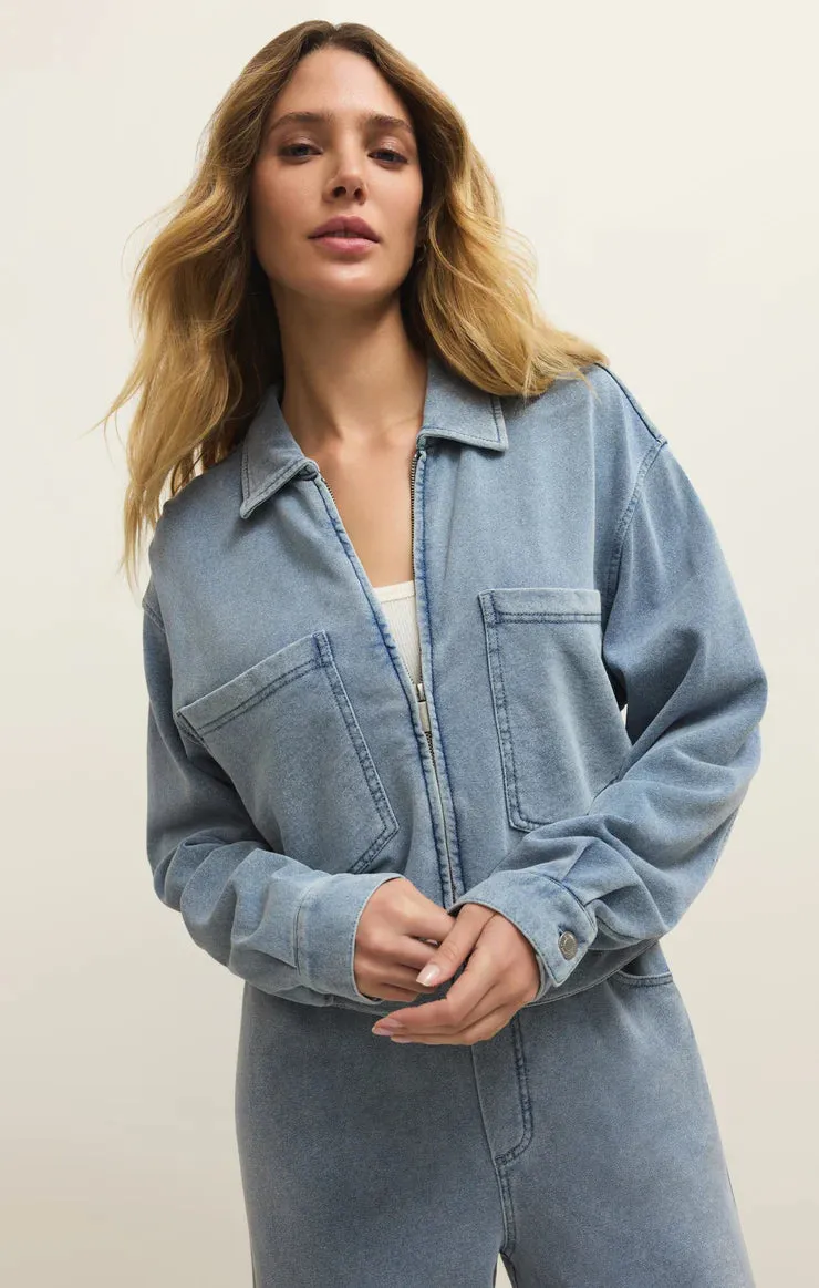 Heritage Knit Denim Jacket sold by Bella Chic