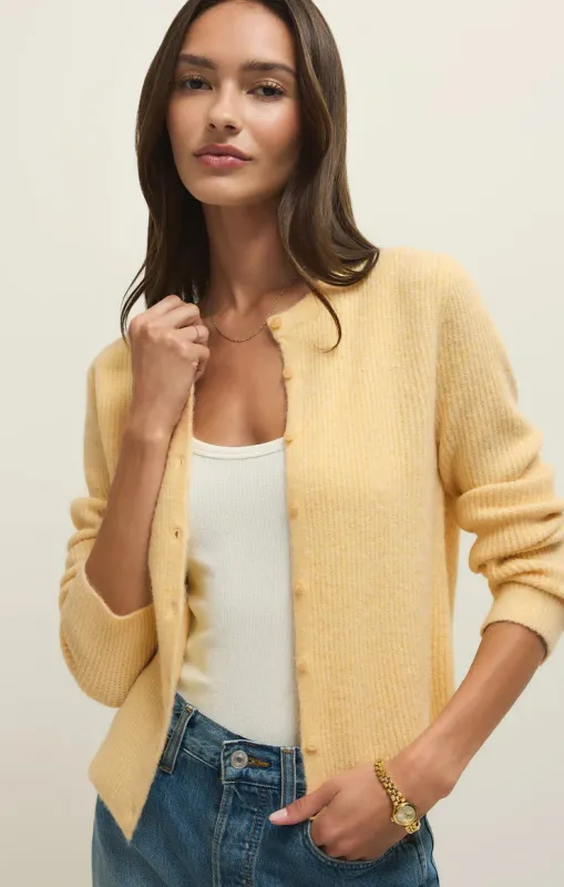Medina Rib Cardigan | Custard sold by Bella Chic
