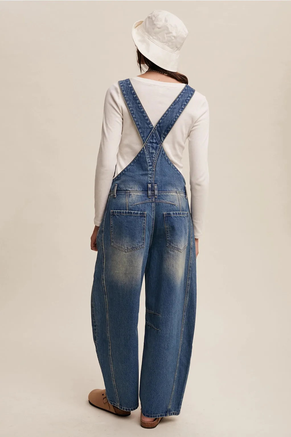 Barrel Jean Denim Overall sold by Bella Chic product image thumbnail 3