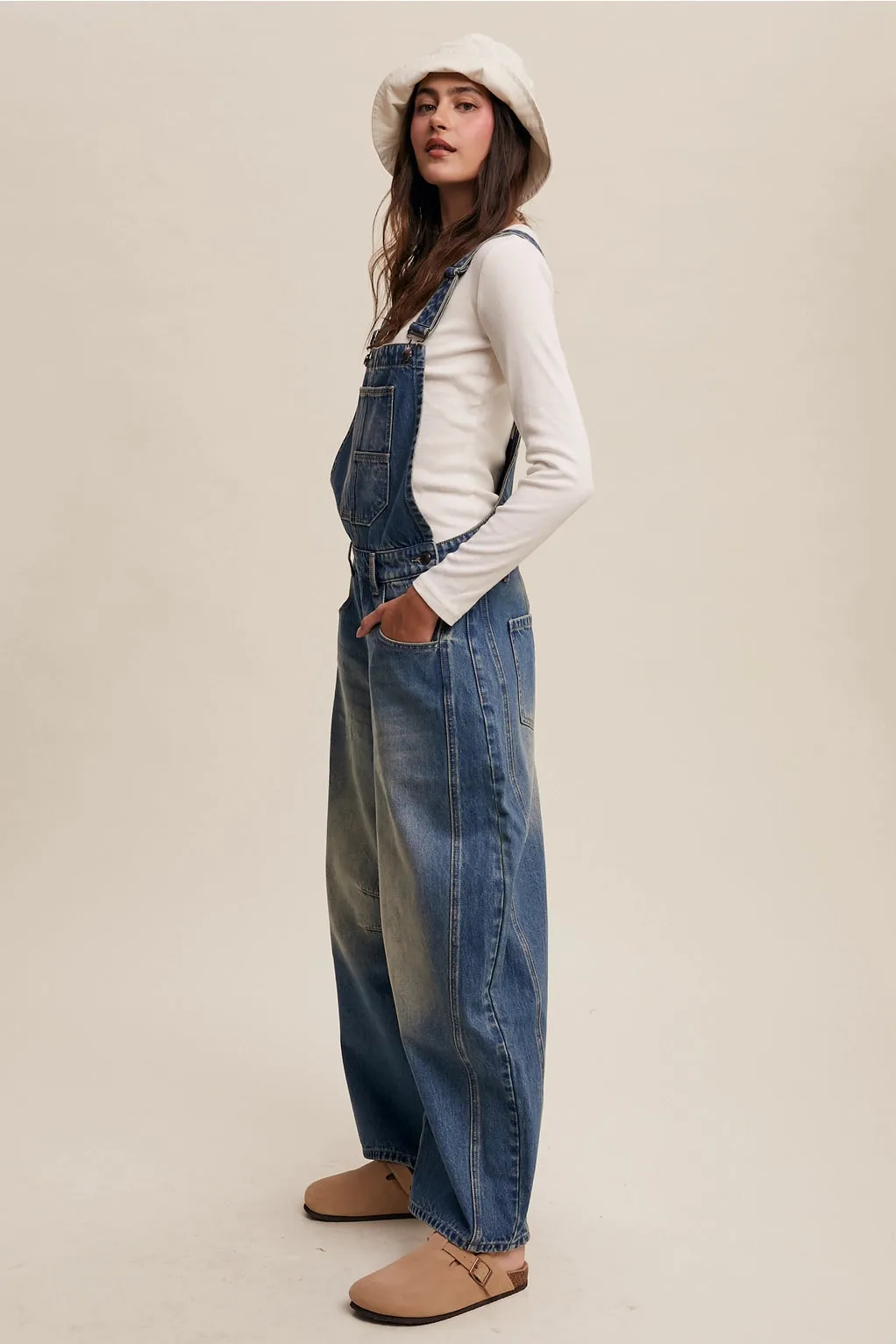 Barrel Jean Denim Overall sold by Bella Chic product image thumbnail 2