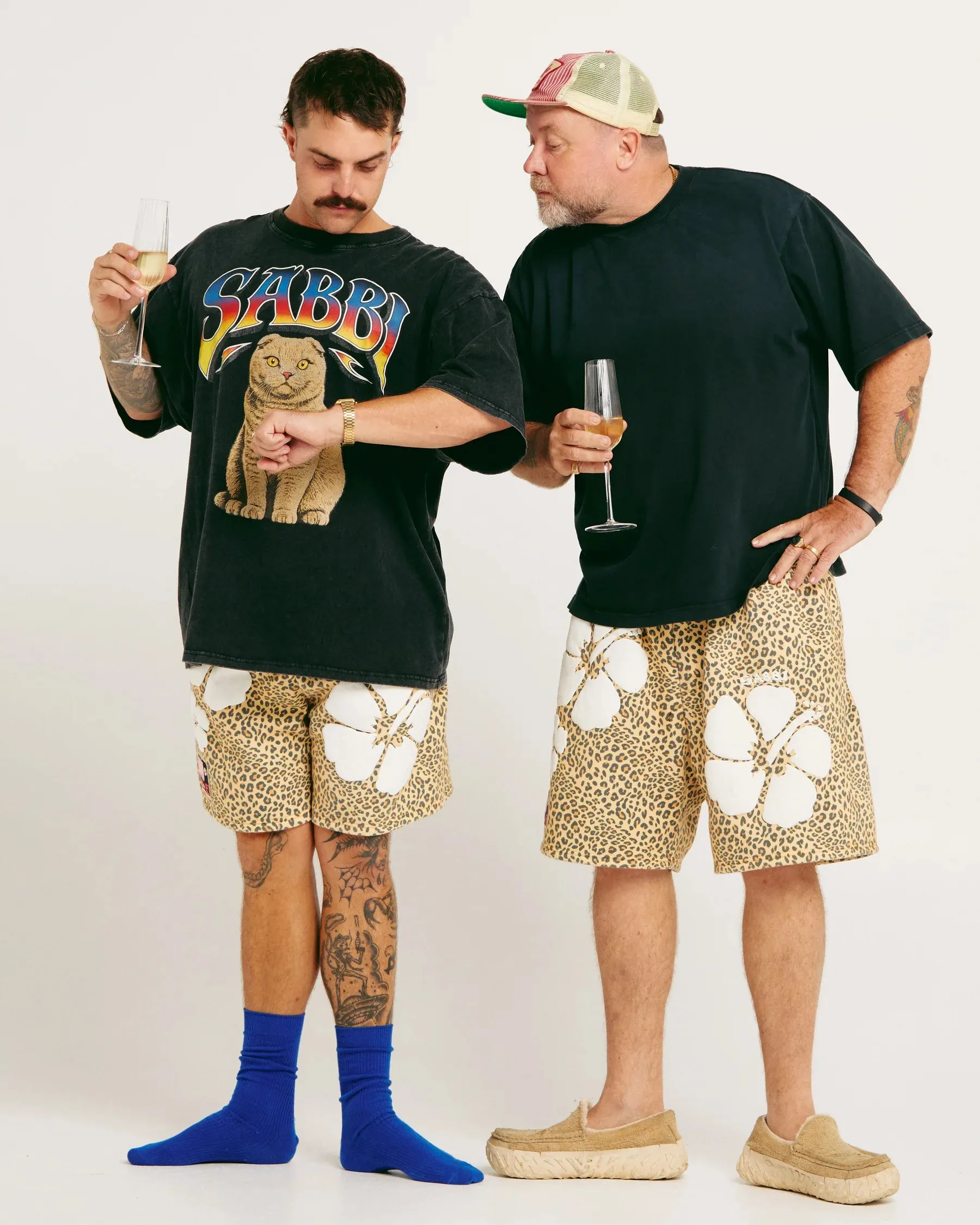 The Happy Hibiscus Leopard Shorts sold by Bella Chic