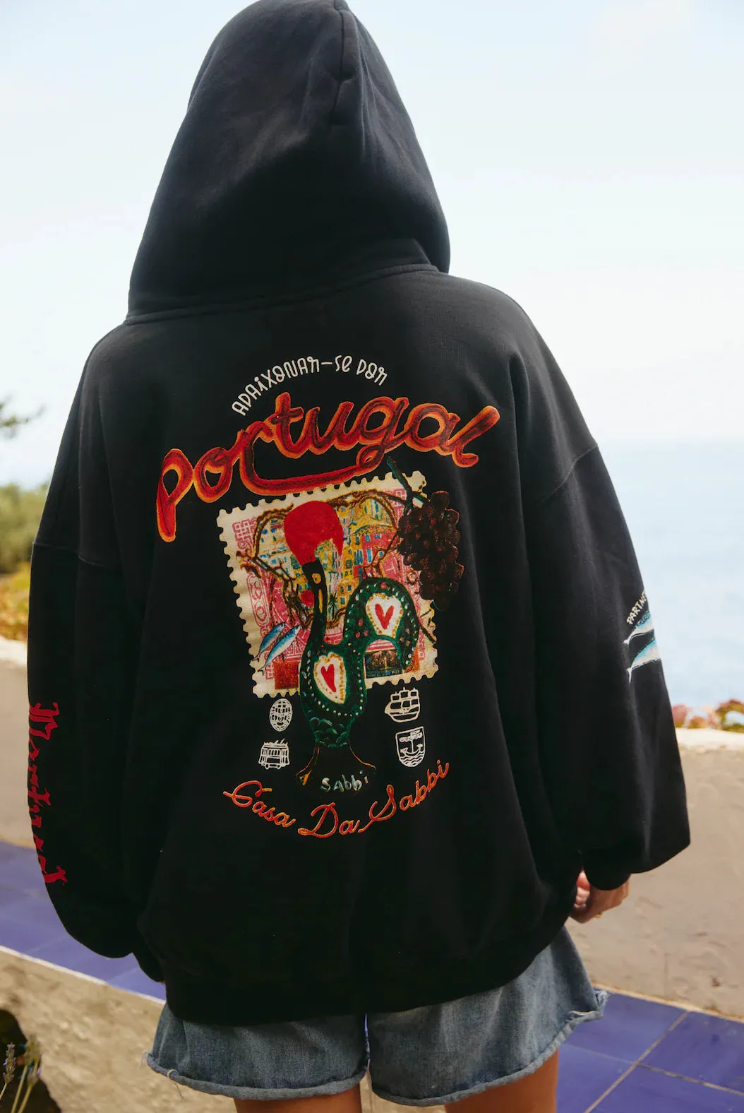 The Love Notes Portugal Hoodie | Washed Black sold by Bella Chic product image thumbnail 2