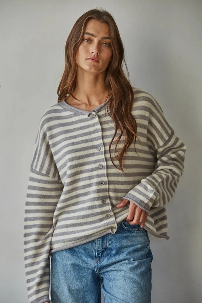 Striped Knit Cardigan sold by Bella Chic product image thumbnail 4