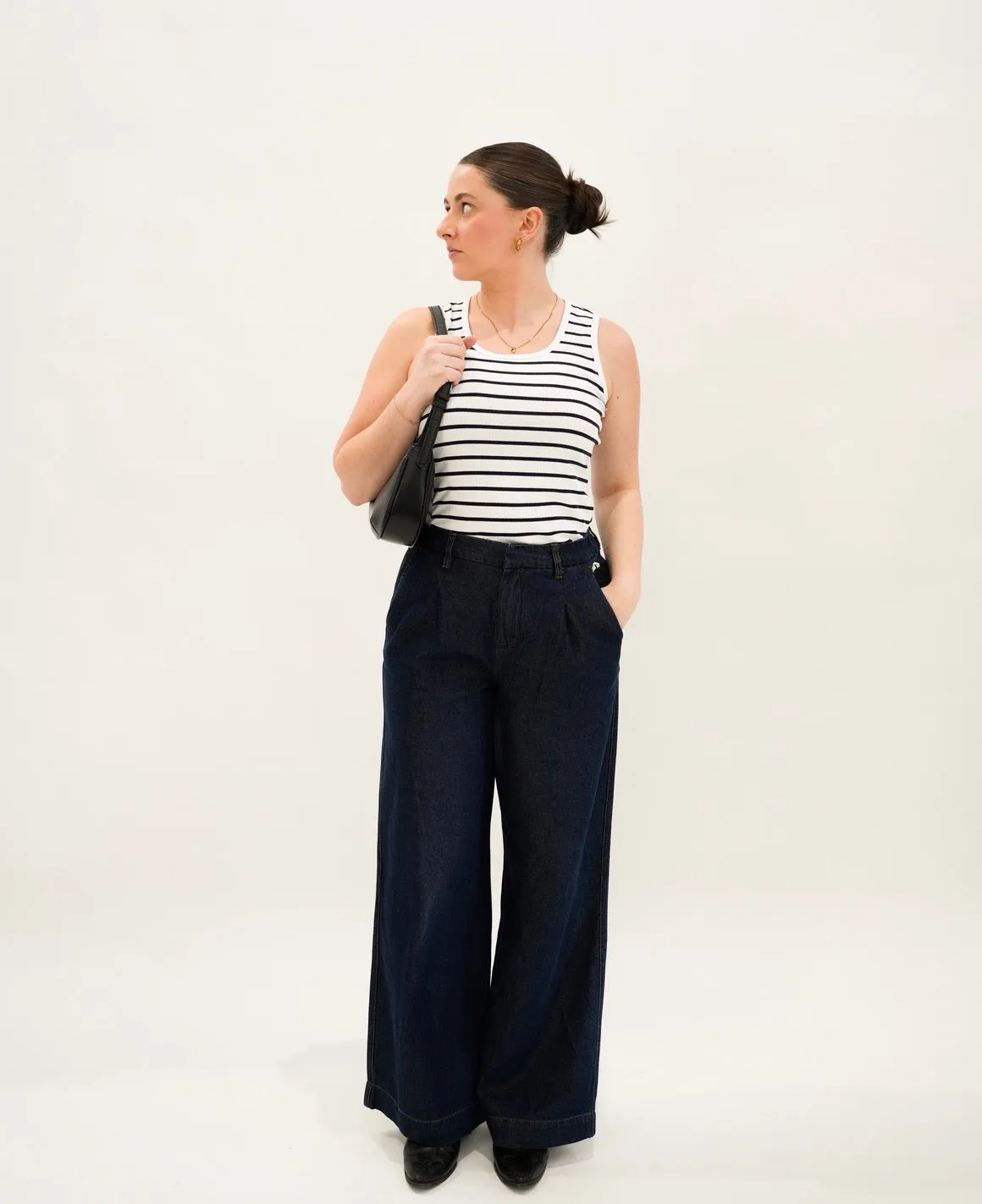 Ribbed Tank | Marine Stripe sold by Bella Chic product image thumbnail 2