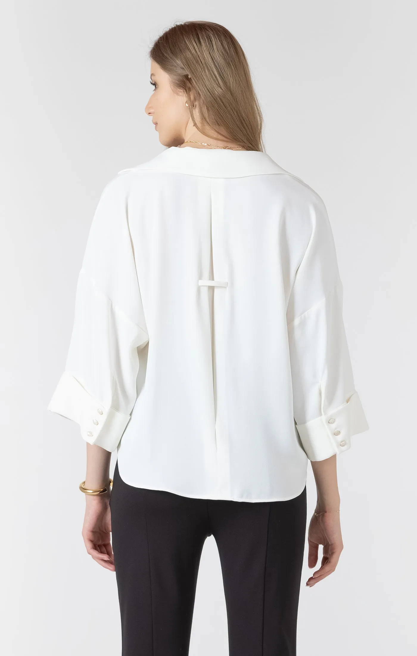 Cuffed Button Front Blouse sold by Bella Chic product image thumbnail 5