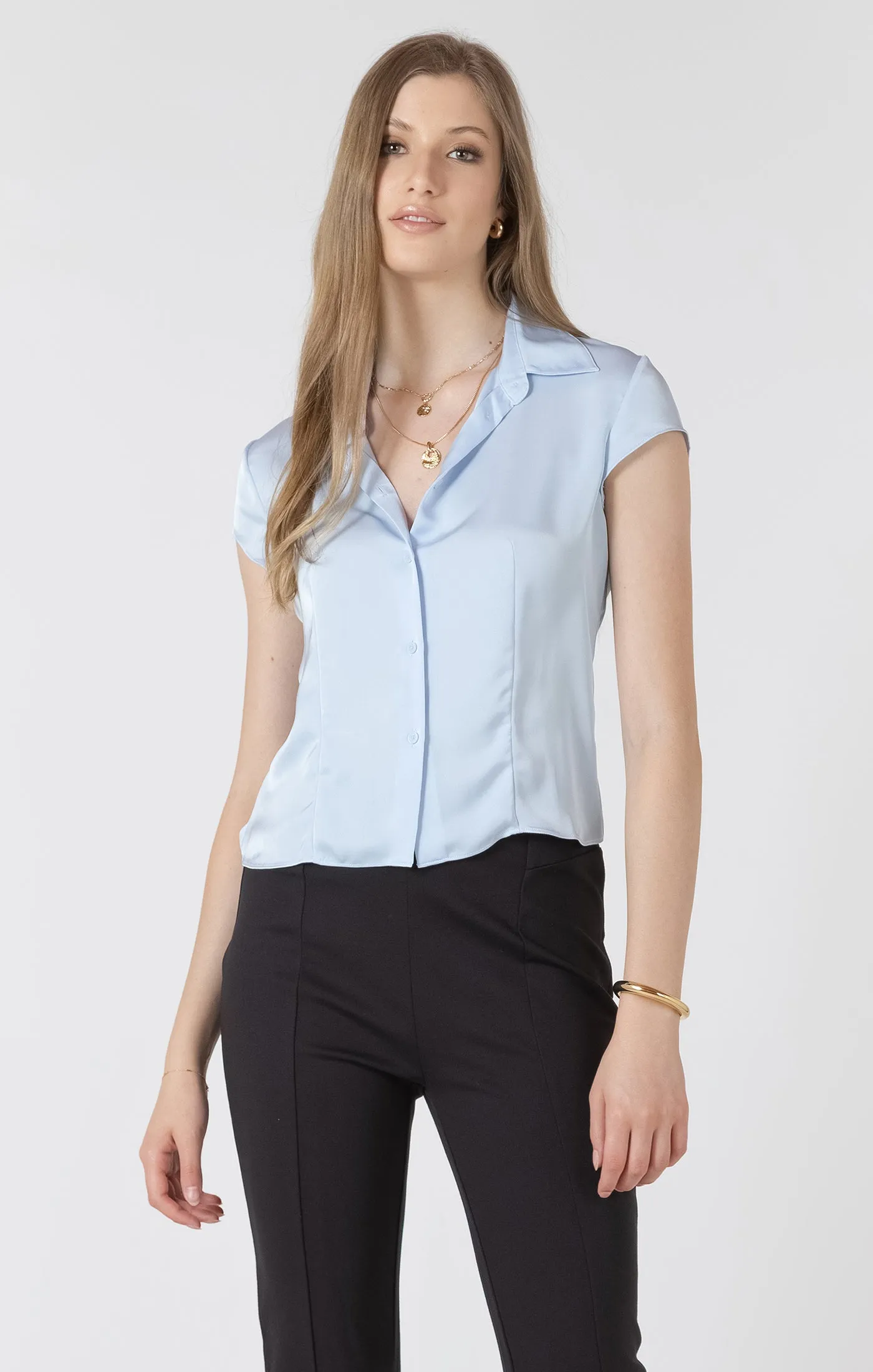 Textured Seamed Button Front Blouse sold by Bella Chic product image thumbnail 4