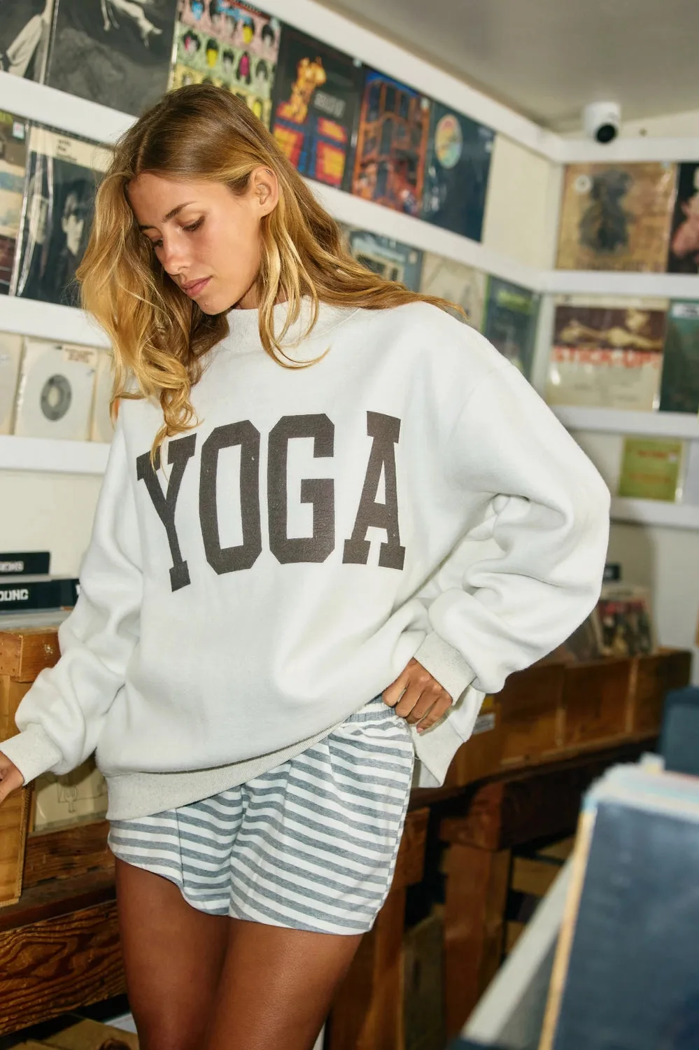 Pilates + Yoga Reversible Mock Neck Sweatshirt sold by Bella Chic product image thumbnail 2