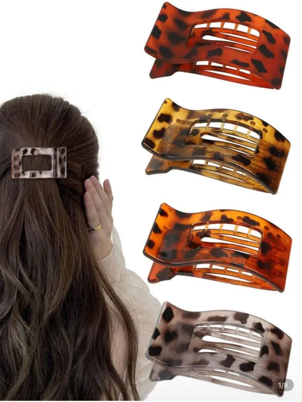 Flat Rectangle Claw Clip made by Bella Chic