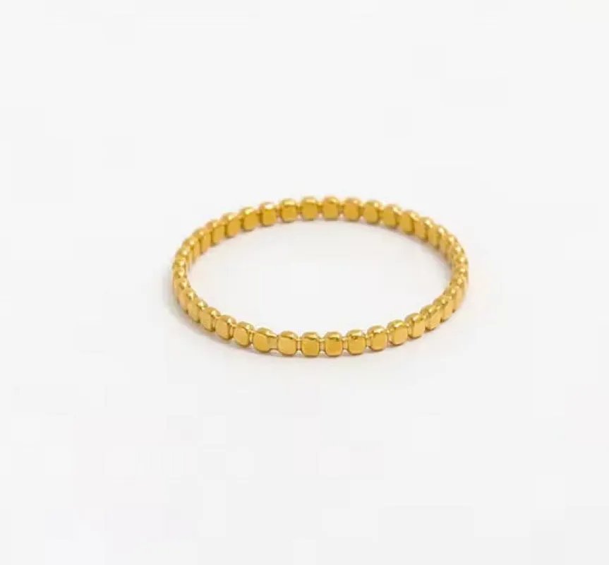 Flat Bubble Stacking Ring made by Bella Chic