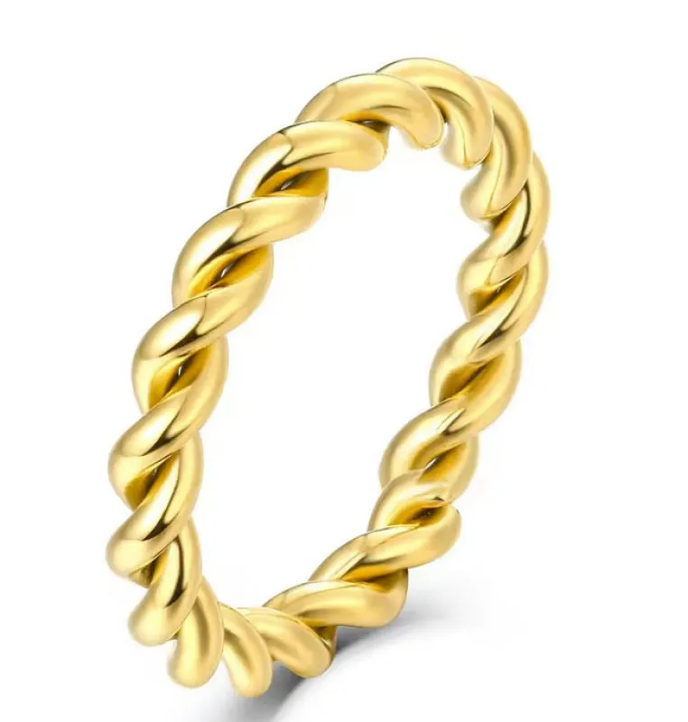 Twisted Rope Stacking Ring made by Bella Chic