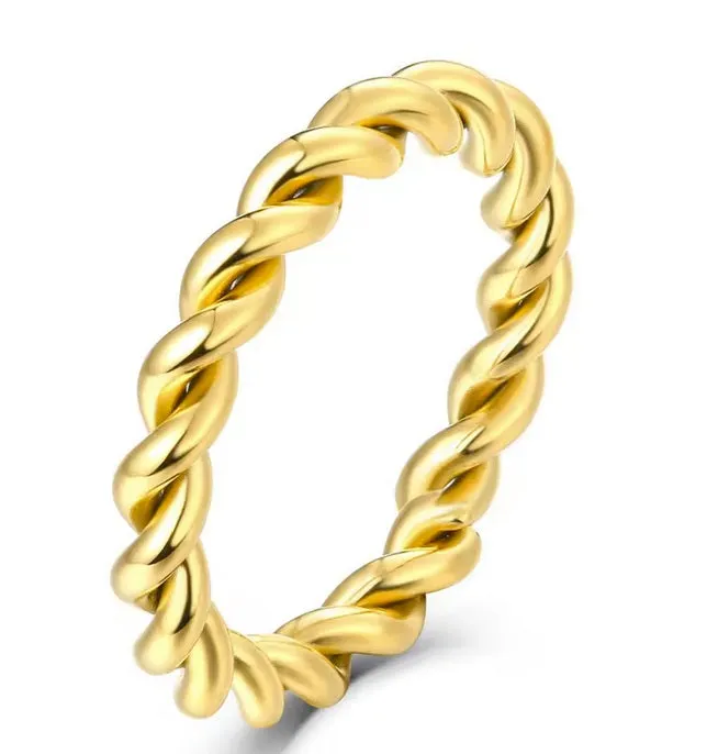 Twisted Rope Stacking Ring sold by Bella Chic