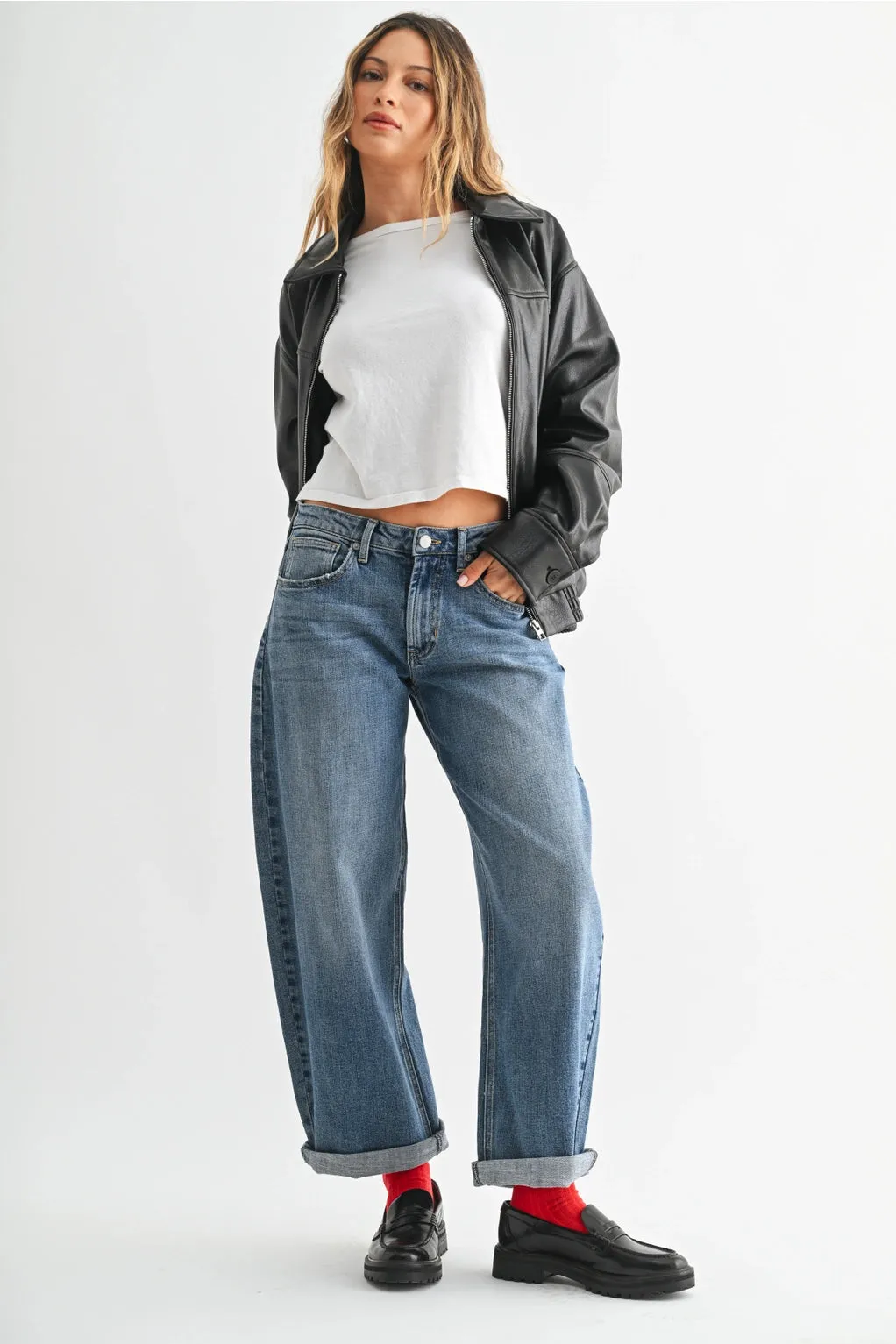 Slim Stretch Barrel Cuff Jean sold by Bella Chic product image thumbnail 2