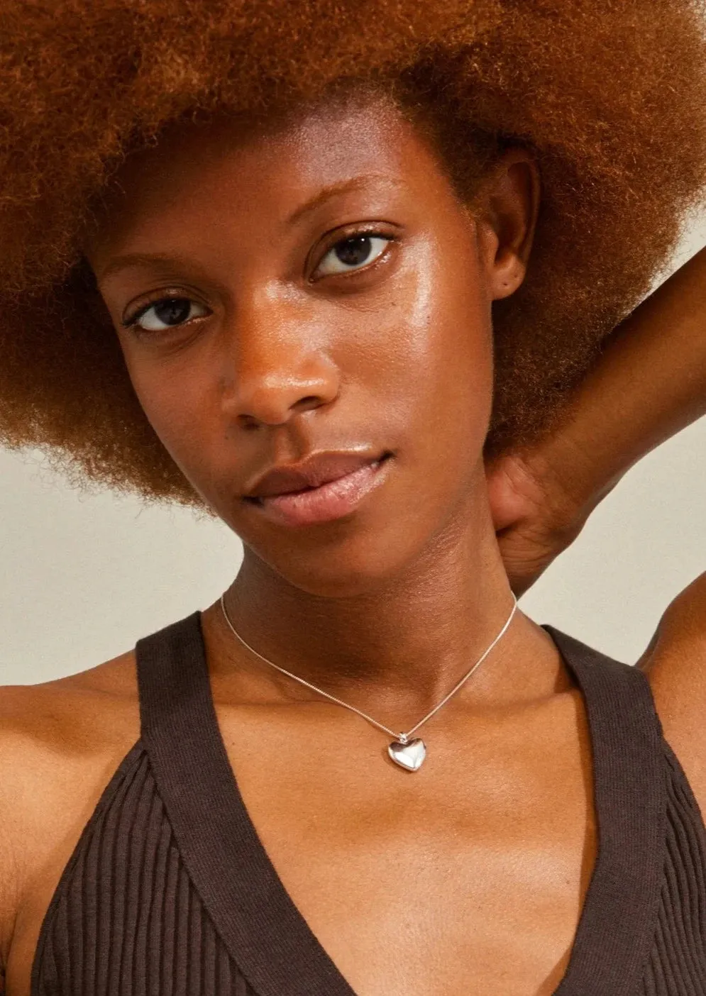 Sophia Recycled Medium Heart Necklace | Silver sold by Bella Chic