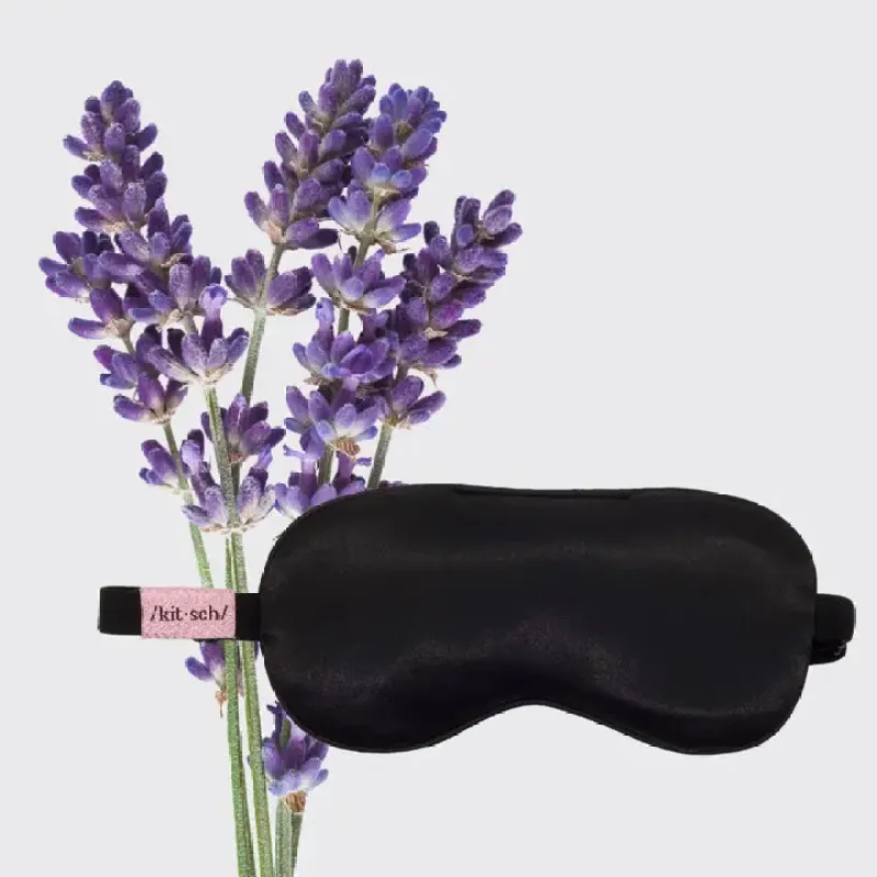 Weighted Satin Lavender Eye Mask made by Bella Chic