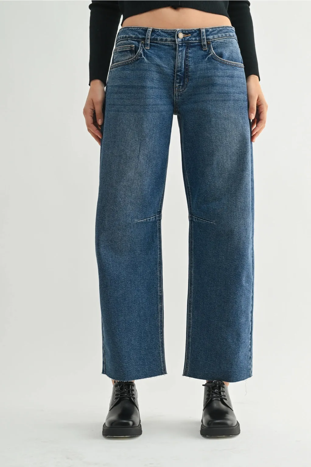 Mid Rise Barrel Jean sold by Bella Chic product image thumbnail 2