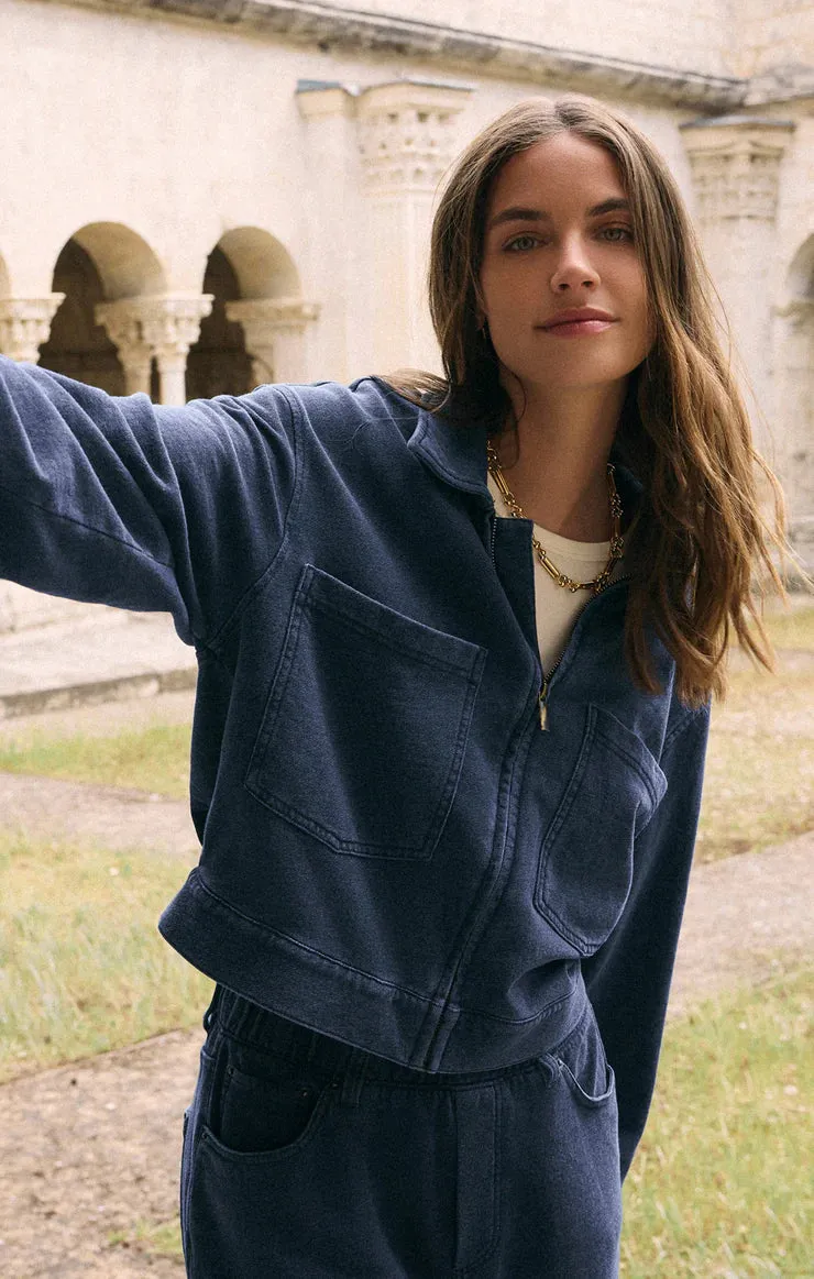 Heritage Knit Denim Jacket sold by Bella Chic