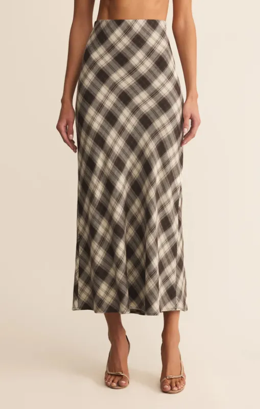 Europa Plaid Midi Skirt made by Z Supply