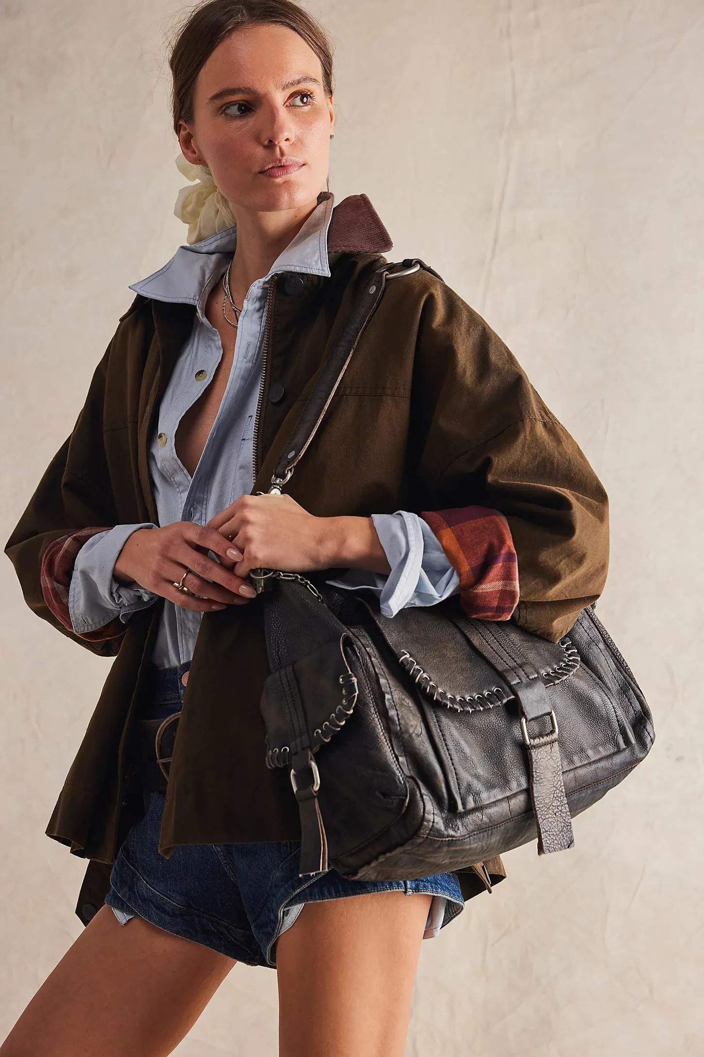 Leigh Distressed Hobo Tote sold by Bella Chic