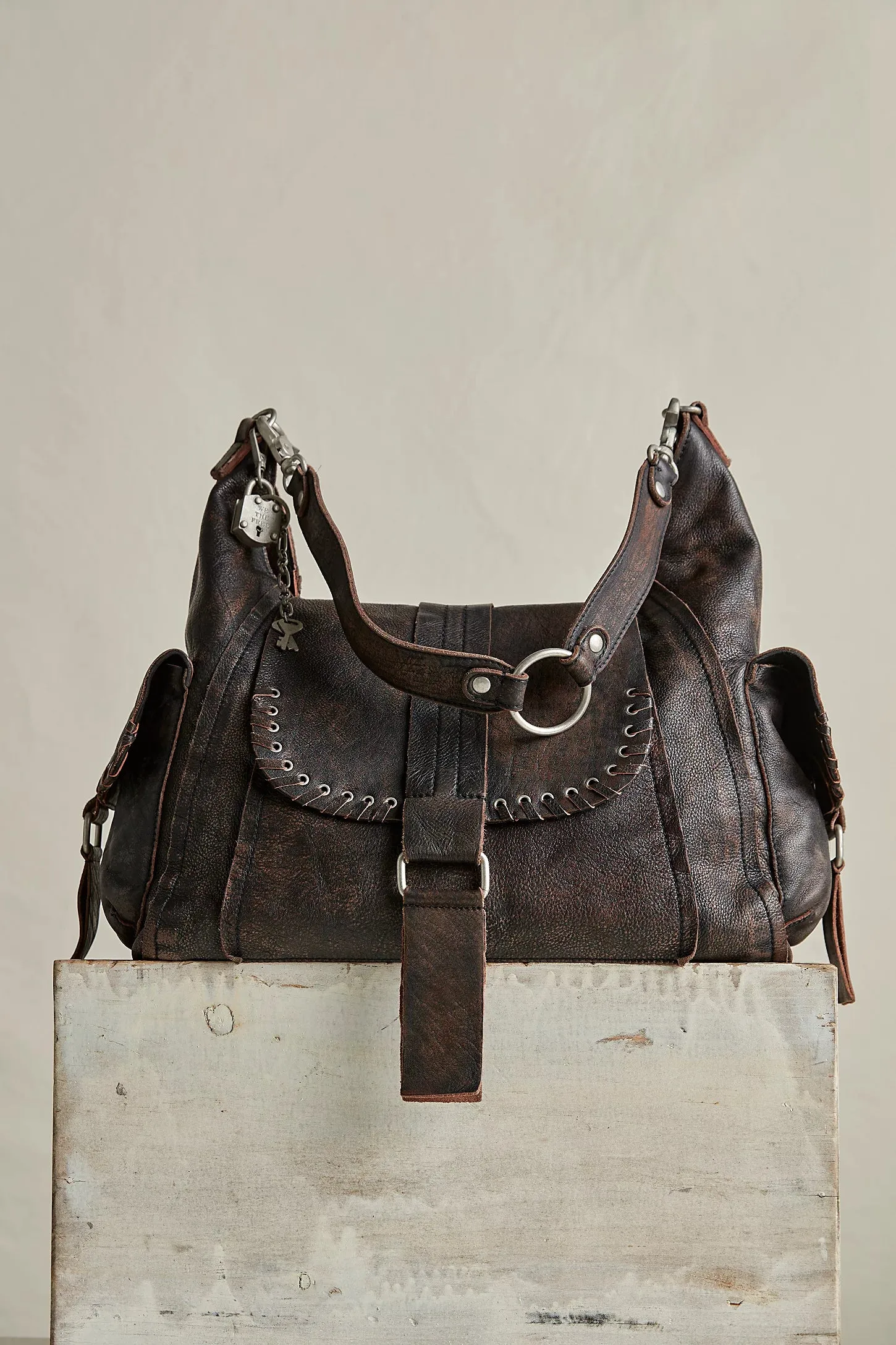 Leigh Distressed Hobo Tote sold by Bella Chic product image thumbnail 5