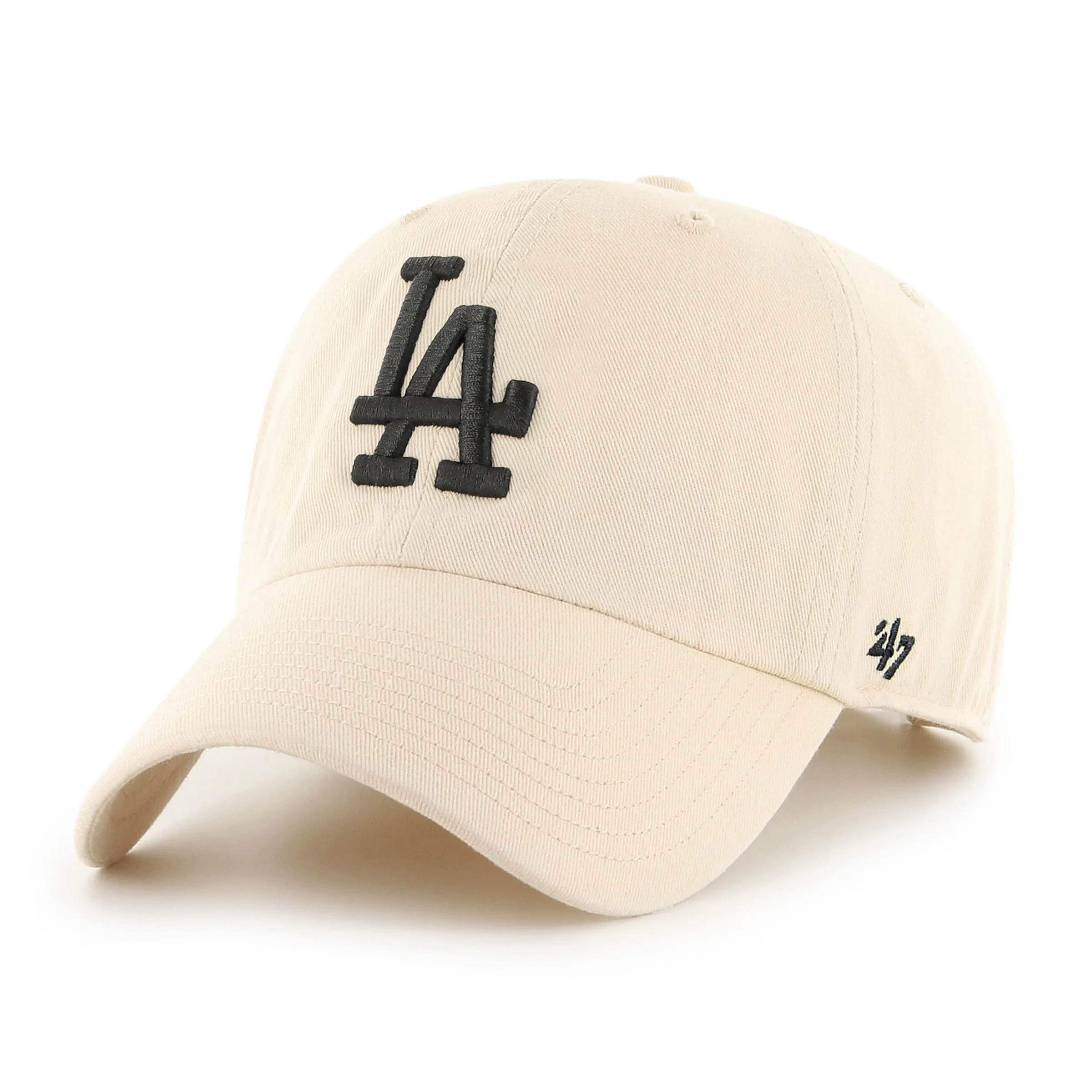 '47 Brand MLB Clean Up Cap | LA | Natural/ Black sold by Bella Chic