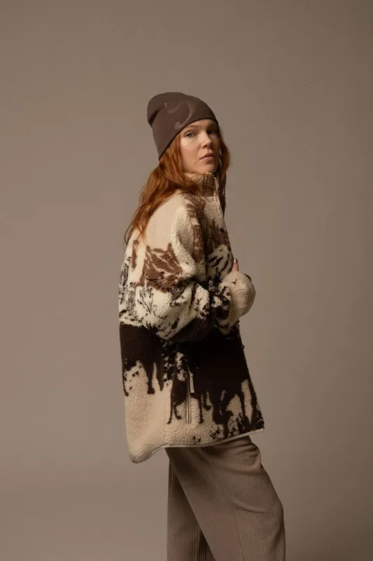 Printed Sherpa Fleece made by Bella Chic