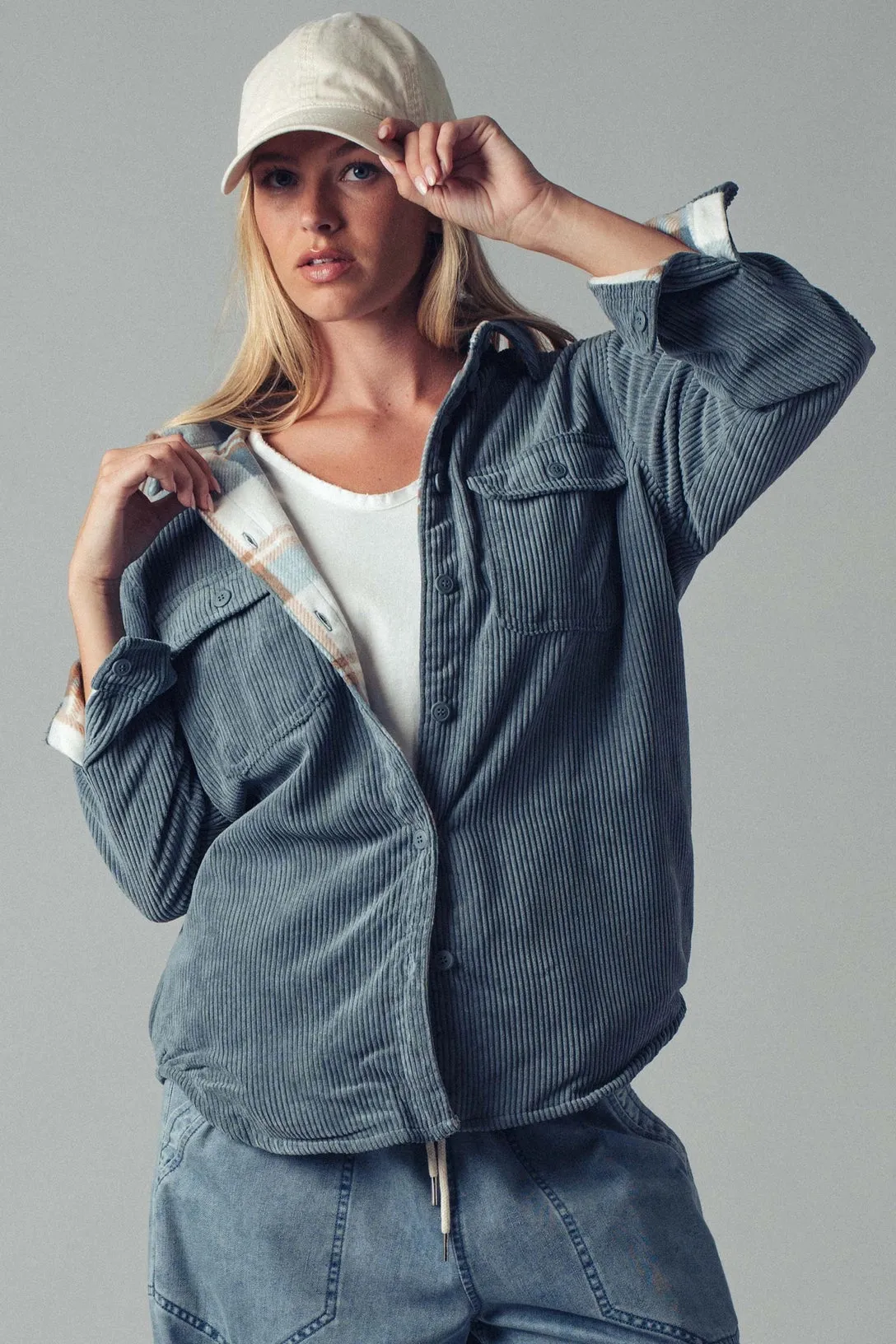 Oversized Corduroy Shacket sold by Bella Chic product image thumbnail 2