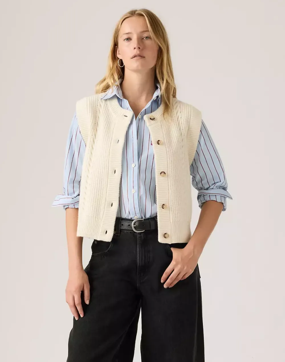 Ines Cable Sweater Vest sold by Bella Chic product image thumbnail 2