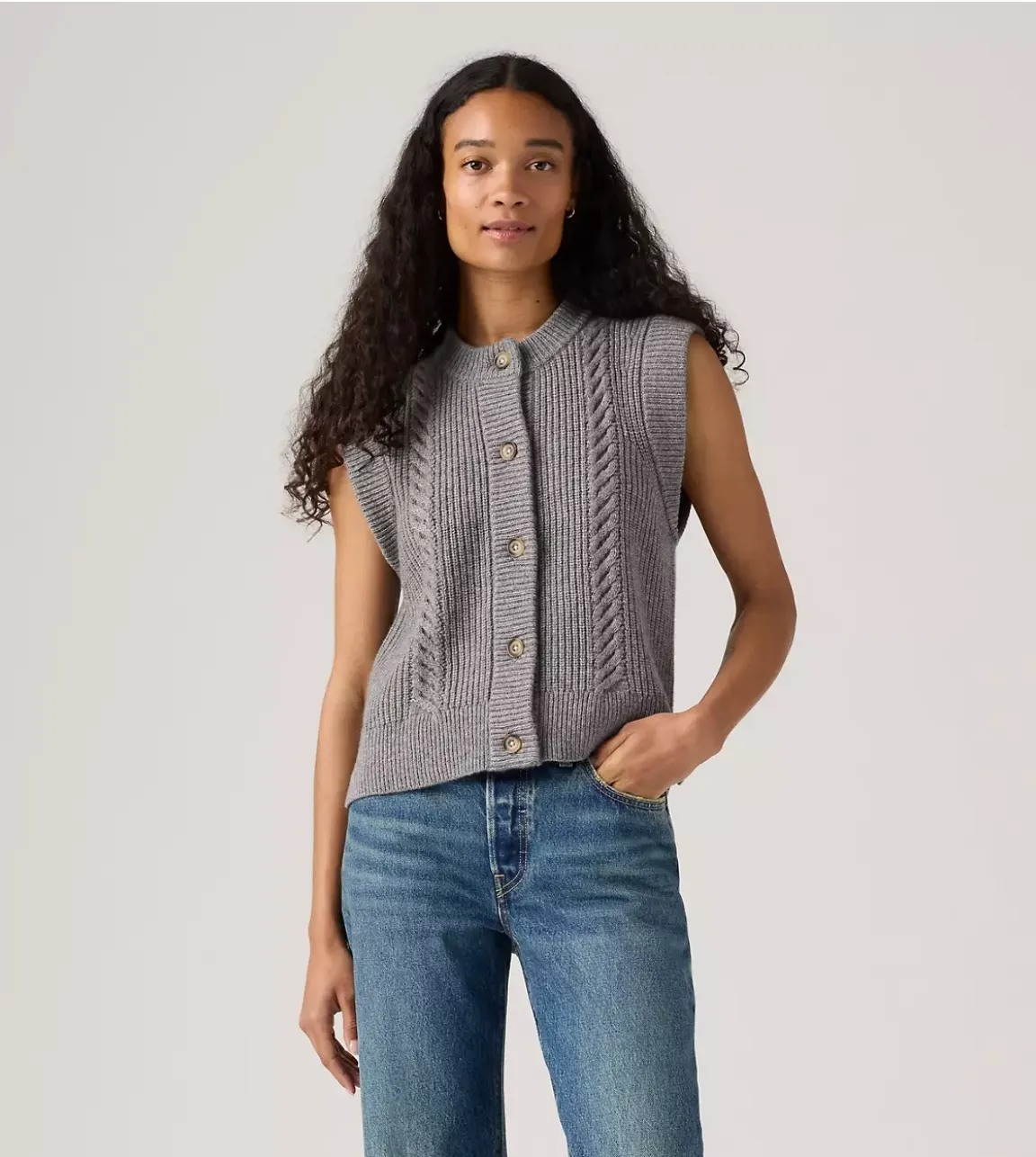 Ines Cable Sweater Vest sold by Bella Chic product image thumbnail 3