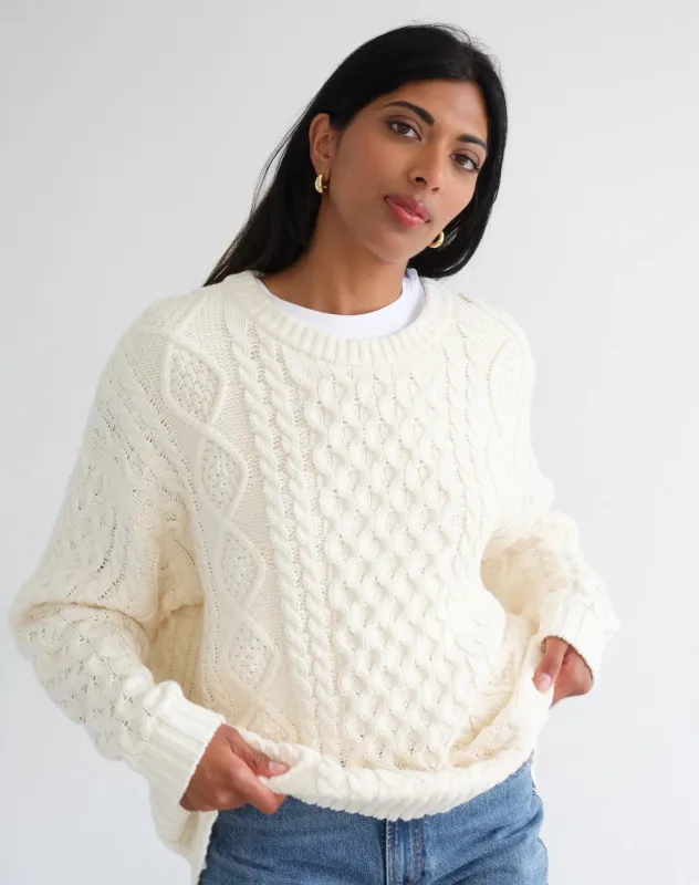 Irish Cable Sweater made by Brunette The Label