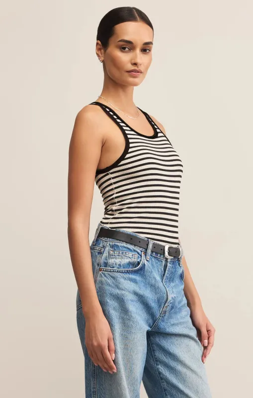Classic Striped Scoop Tank sold by Bella Chic