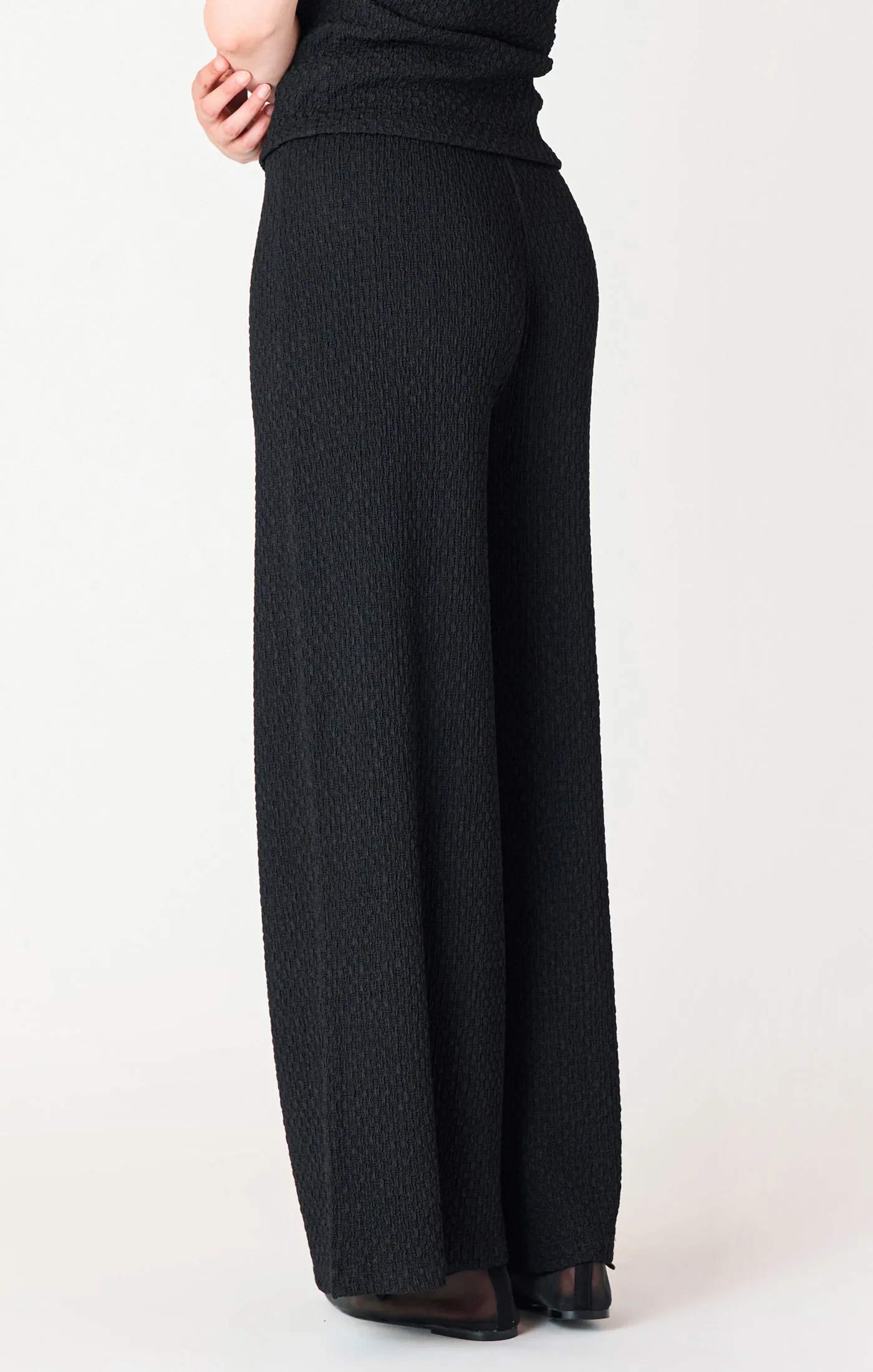 Textured Flowy Wide Leg Pants sold by Bella Chic product image thumbnail 3