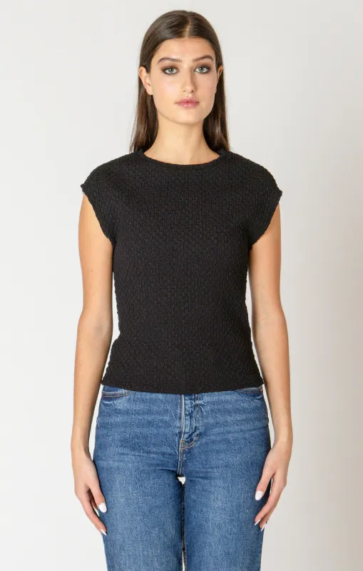 Drop Shoulder Textured Top made by Dex