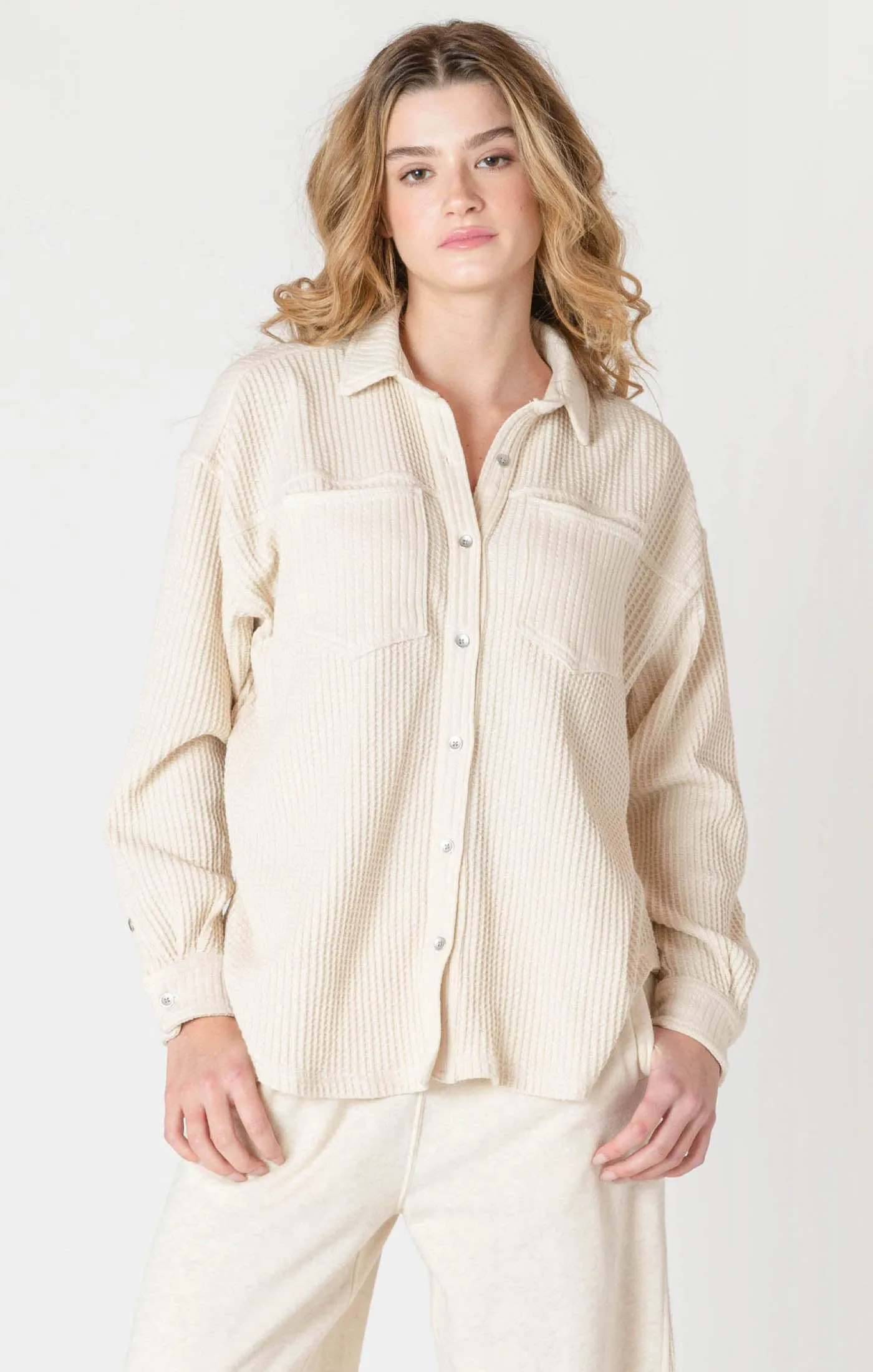 Waffle Knit Shacket sold by Bella Chic product image thumbnail 3